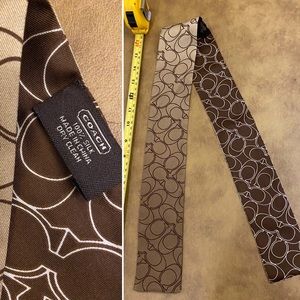 Coach 2-sides silk neck scarf ~34”